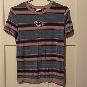 multi color striped short sleeve
